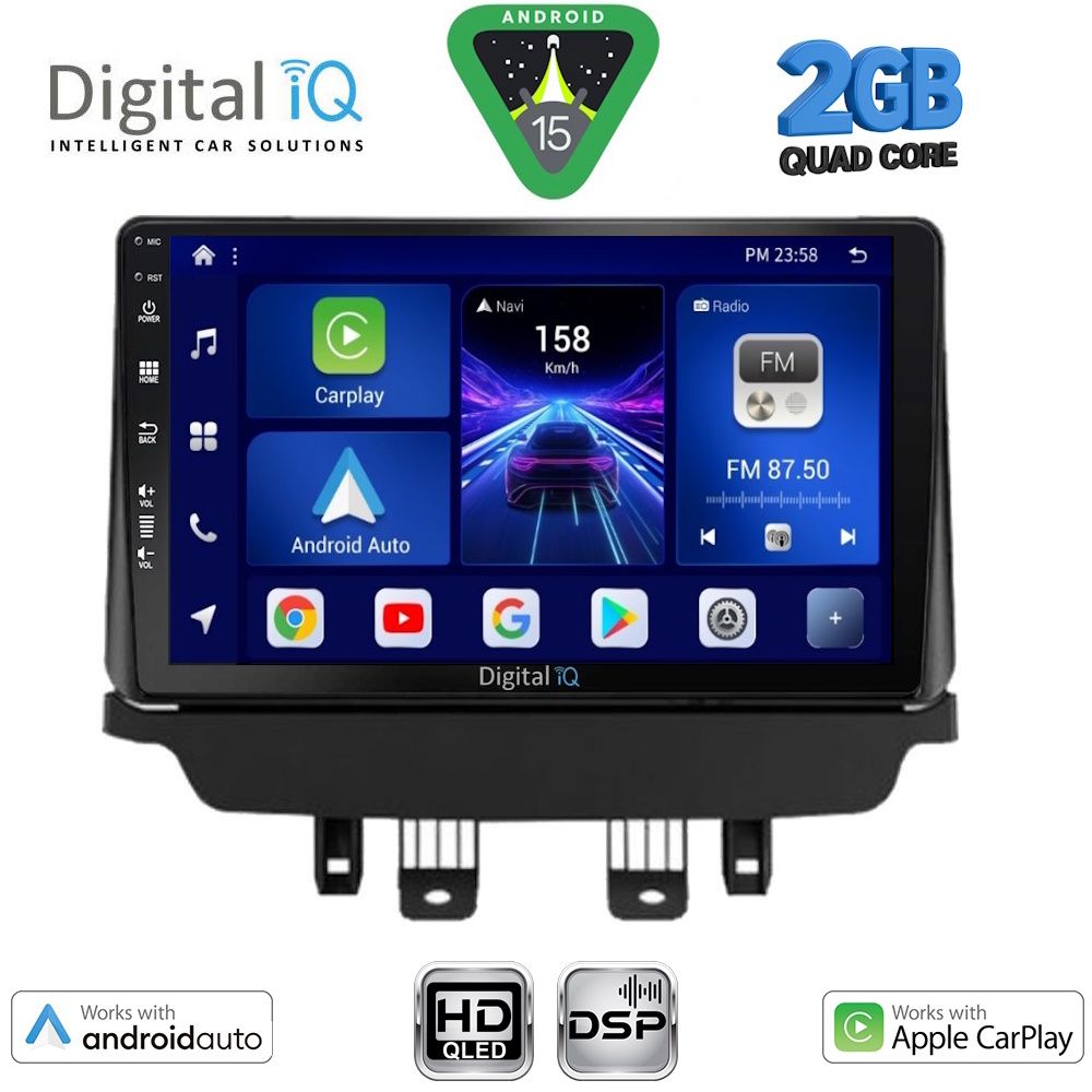 Βλησαρούλης Car Center - DIGITAL IQ BXC 3362_CPAA (9inc) MULTIMEDIA TABLET for MAZDA 2 mod. 2014-2023