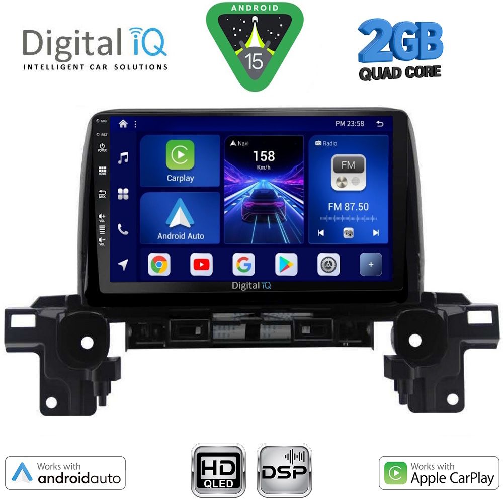 Βλησαρούλης Car Center - DIGITAL IQ BXC 3381_CPAA (9inc) MULTIMEDIA TABLET for MAZDA CX5 mod. 2017-2025