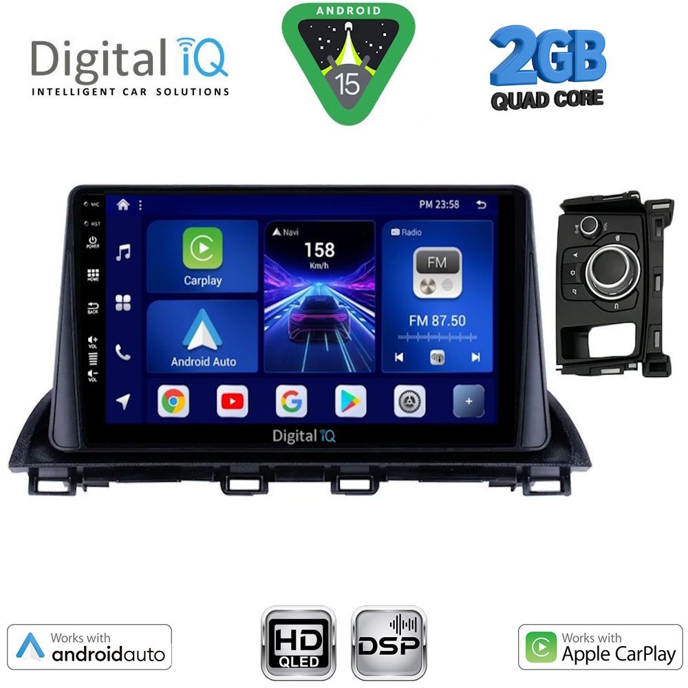 Βλησαρούλης Car Center - DIGITAL IQ BXC 3386_CPAA (9inc) MULTIMEDIA TABLET for MAZDA CX4 mod. 2014>