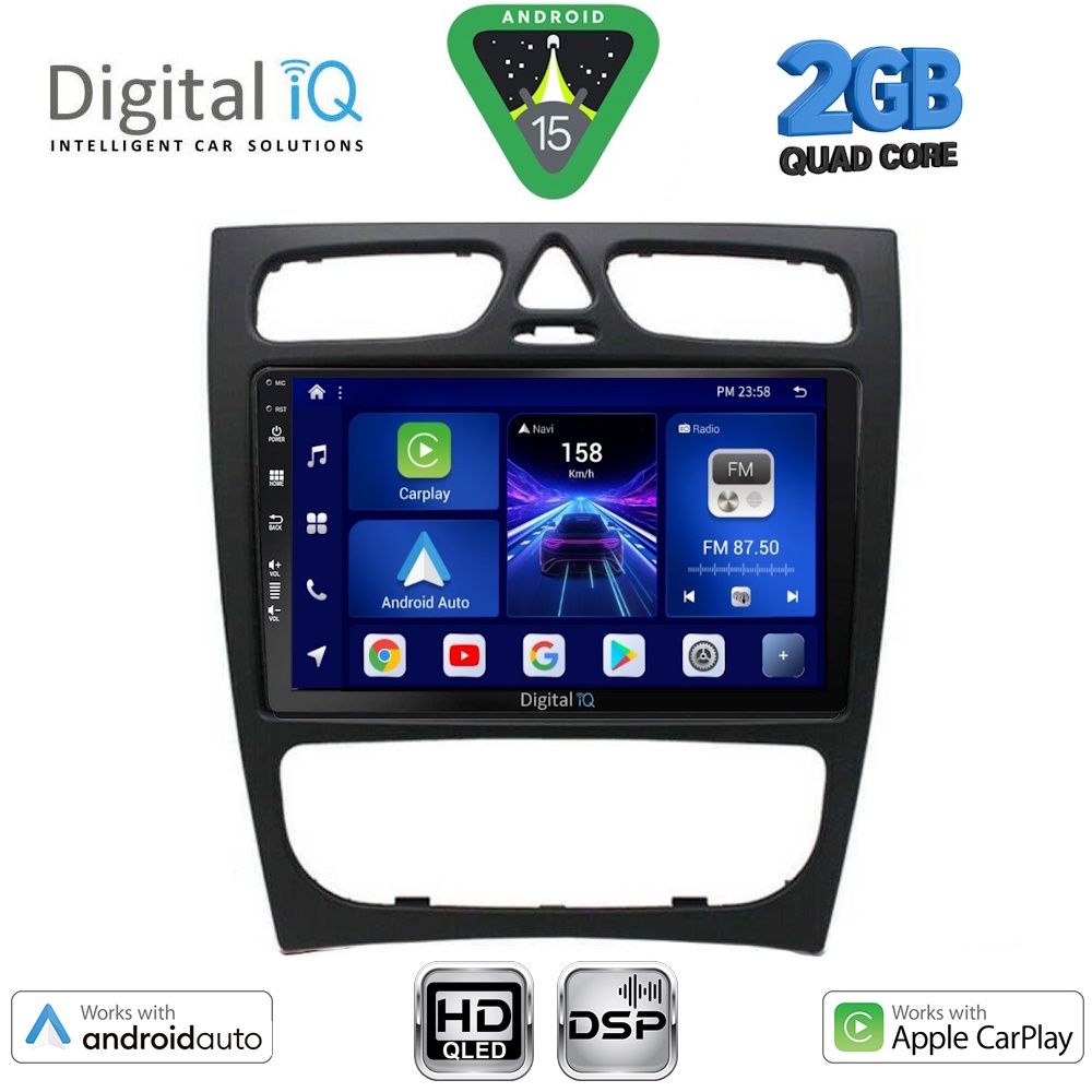 Βλησαρούλης Car Center - DIGITAL IQ BXC 3402_CPAA (9inc) MULTIMEDIA TABLET for MERCEDES C (W203) mod. 1999-2004