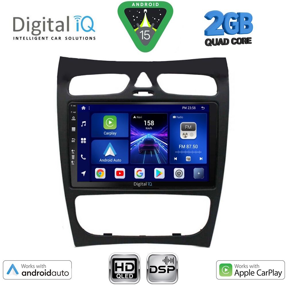 Βλησαρούλης Car Center - DIGITAL IQ BXC 3406_CPAA (9inc) MULTIMEDIA TABLET for MERCEDES CLK (W209) mod. 2000-2004