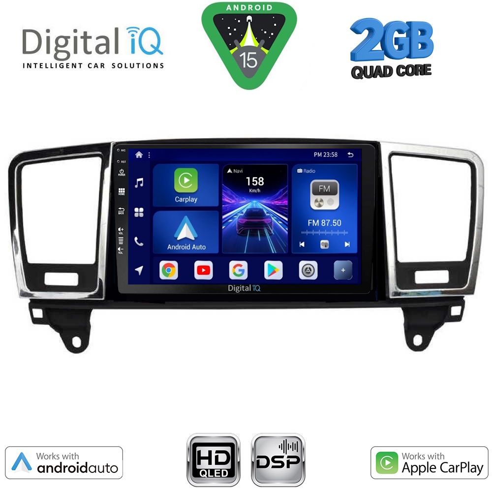 Βλησαρούλης Car Center - DIGITAL IQ BXC 3415_CPAA (9inc) MULTIMEDIA TABLET for MERCEDES ML (W166) – GL (X166) mod. 2011-2019