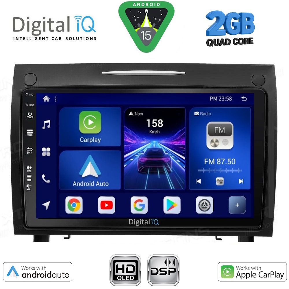 Βλησαρούλης Car Center - DIGITAL IQ BXC 3419_CPAA (9inc) MULTIMEDIA TABLET for MERCEDES SLK R171 mod. 2004-2010