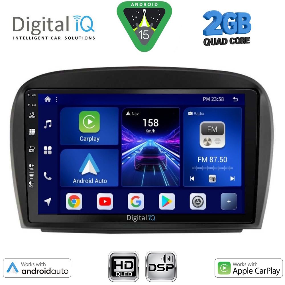 Βλησαρούλης Car Center - DIGITAL IQ BXC 3427_CPAA (9inc) MULTIMEDIA TABLET for MERCEDES SL (R230) FACELIFT mod. 2006-2012
