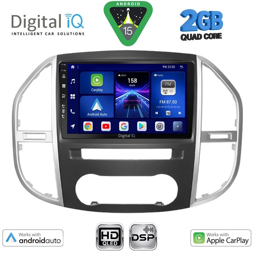 Βλησαρούλης Car Center - DIGITAL IQ BXC 3429_CPAA (10inc) MULTIMEDIA TABLET for MERCEDES VITO – VIANO (W447) mod. 2015-2024