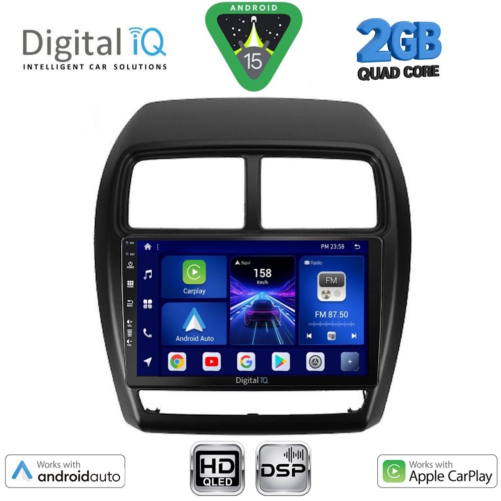 Βλησαρούλης Car Center - DIGITAL IQ BXC 3431_CPAA (9inc) MULTIMEDIA TABLET for MITSUBISHI ASX mod. 2020-2023