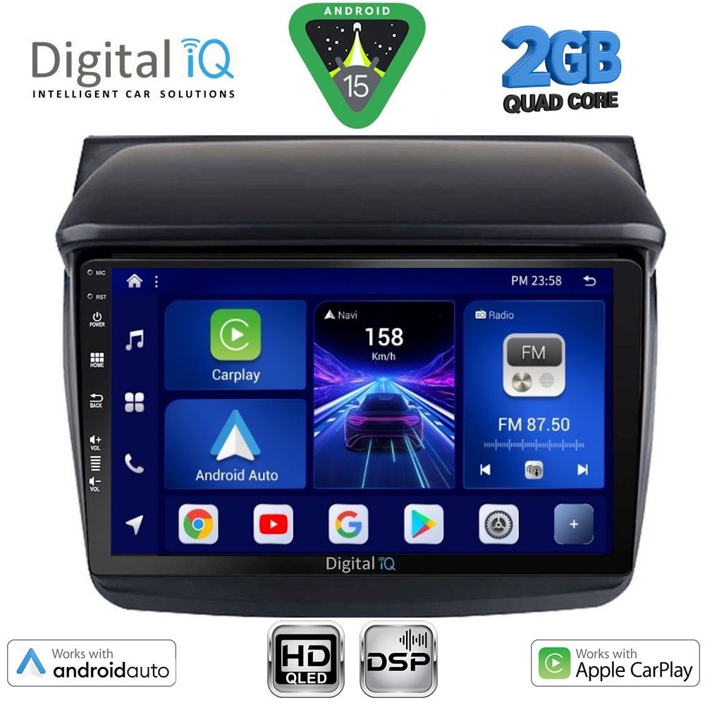 Βλησαρούλης Car Center - DIGITAL IQ BXC 3436_CPAA (9inc) MULTIMEDIA TABLET for MITSUBISHI L200 mod. 2006-2015