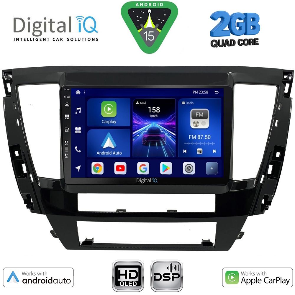 Βλησαρούλης Car Center - DIGITAL IQ BXC 3447S_CPAA (9inc) MULTIMEDIA TABLET for MITSUBISHI PAJERO SPORT mod. 2020-2026