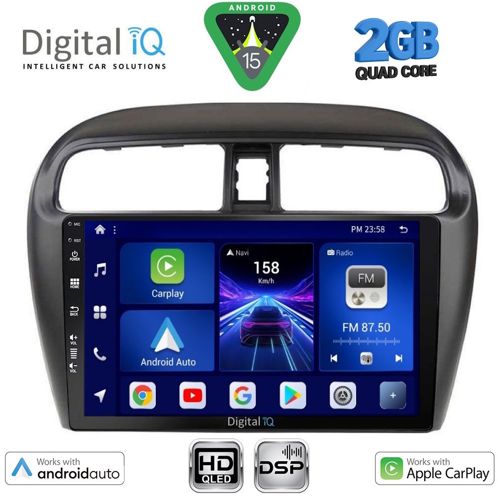 Βλησαρούλης Car Center - DIGITAL IQ BXC 3448_CPAA (9inc) MULTIMEDIA TABLET for MITSUBISHI SPACESTAR mod. 2013-2020
