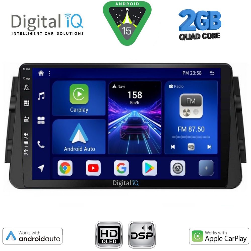 Βλησαρούλης Car Center - DIGITAL IQ BXC 3460_CPAA (9inc) MULTIMEDIA TABLET for NISSAN MICRA mod. 2017-2025