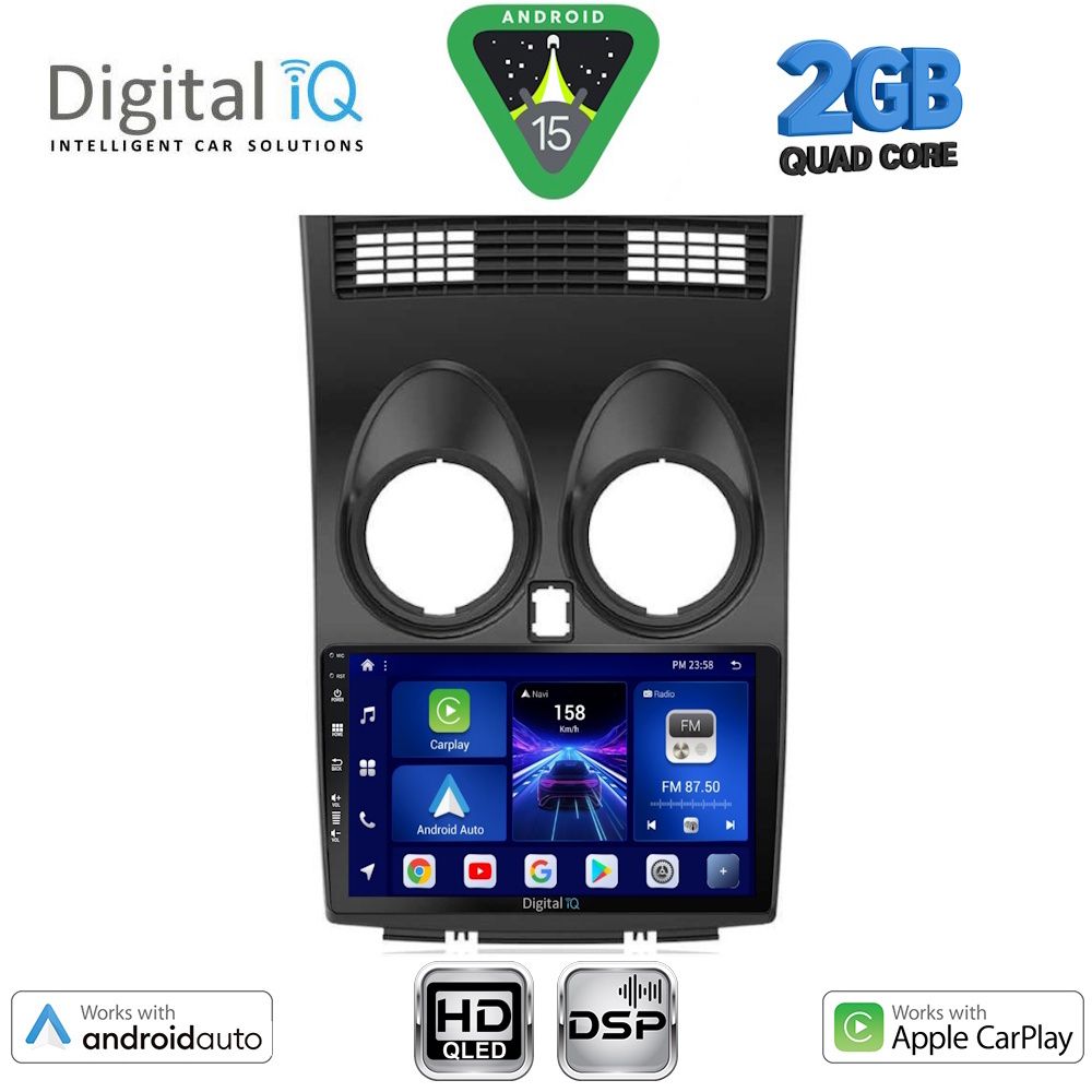 Βλησαρούλης Car Center - DIGITAL IQ BXC 3466_CPAA (9inc) MULTIMEDIA TABLET for NISSAN QASHQAI mod. 2007-2014