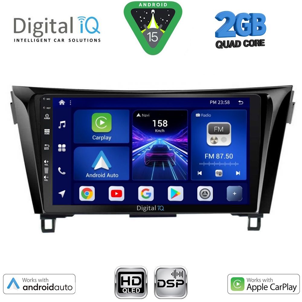 Βλησαρούλης Car Center - DIGITAL IQ BXC 3468_CPAA (10inc) MULTIMEDIA TABLET for NISSAN QASHQAI - XTRAIL mod. 2014-2021