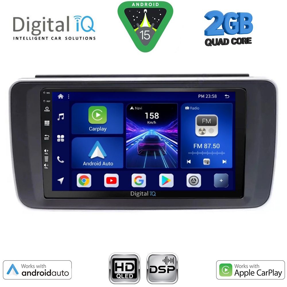Βλησαρούλης Car Center - DIGITAL IQ BXC 3473_CPAA (9inc) MULTIMEDIA TABLET for NISSAN LEAF mod. 2018-2026