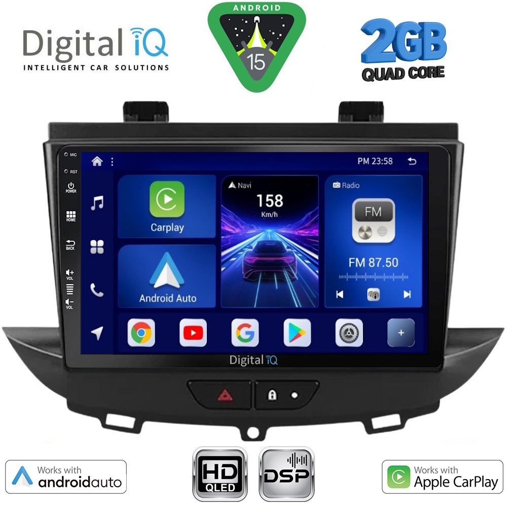 Βλησαρούλης Car Center - DIGITAL IQ BXC 3490_CPAA (9inc) MULTIMEDIA TABLET for OPEL CROSSLAND – GRANDLAND mod. 2017-2025
