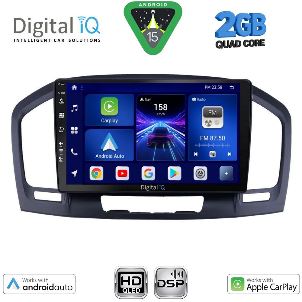 Βλησαρούλης Car Center - DIGITAL IQ BXC 3491BL_CPAA (9inc) MULTIMEDIA TABLET for OPEL INSIGNIA  mod. 2008-2013 (BLACK)
