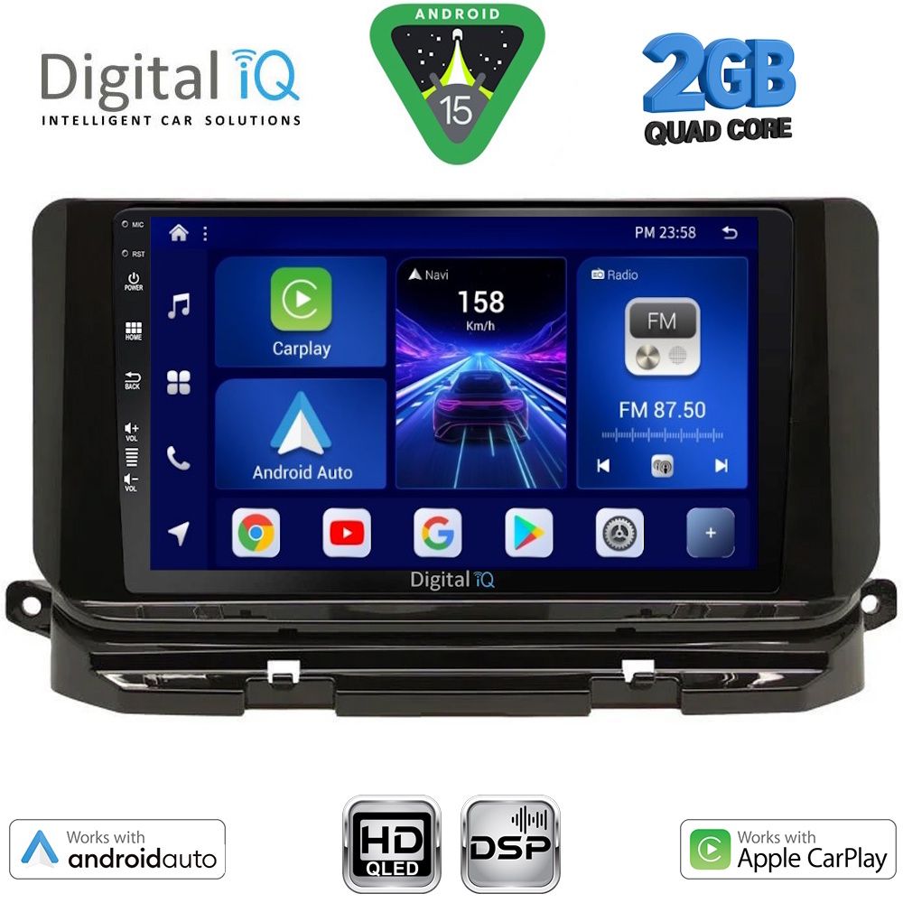 Βλησαρούλης Car Center - DIGITAL IQ BXC 3598_CPAA (10inc) MULTIMEDIA TABLET for SKODA OCTAVIA 8 mod. 2021-2026
