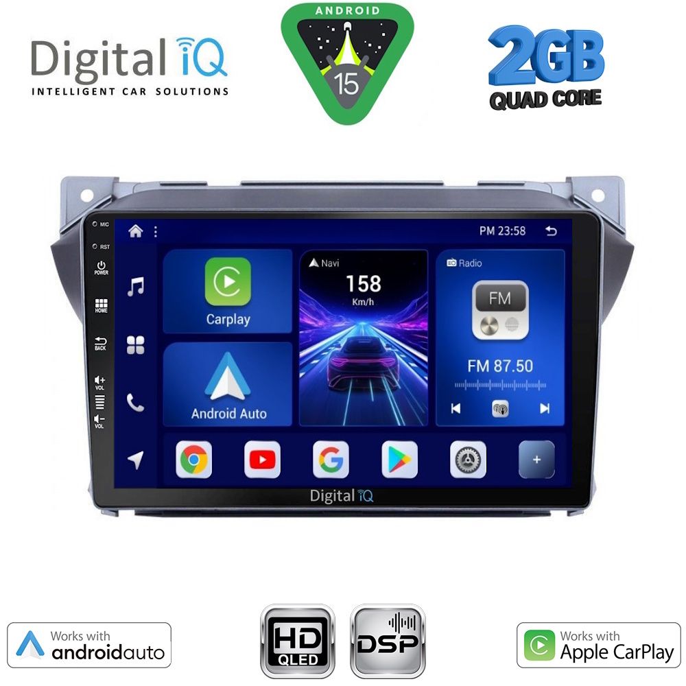 Βλησαρούλης Car Center - DIGITAL IQ BXC 3670_CPAA (9inc) MULTIMEDIA TABLET for SUZUKI ALTO - NISSAN PIXO mod. 2009-2014