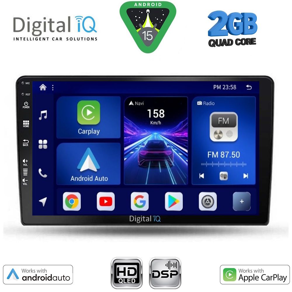 Βλησαρούλης Car Center - DIGITAL IQ BXC 3702_CPAA (9inc) MULTIMEDIA TABLET for TOYOTA AURIS mod. 2007-2012