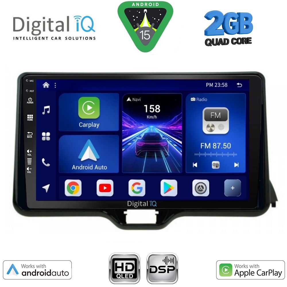 Βλησαρούλης Car Center - DIGITAL IQ BXC 3738_CPAA (10inc) MULTIMEDIA TABLET for TOYOTA YARIS mod. 2020-2026 - MAZDA 2 mod. 2023-2026
