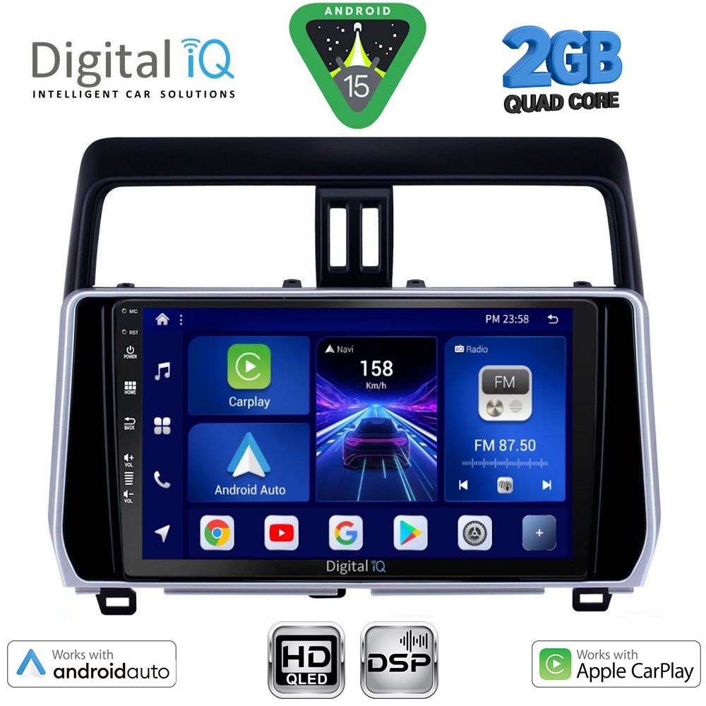 Βλησαρούλης Car Center - DIGITAL IQ BXC 3739_CPAA (10inc) MULTIMEDIA TABLET for TOYOTA LAND CRUISER mod. 2019-2023
