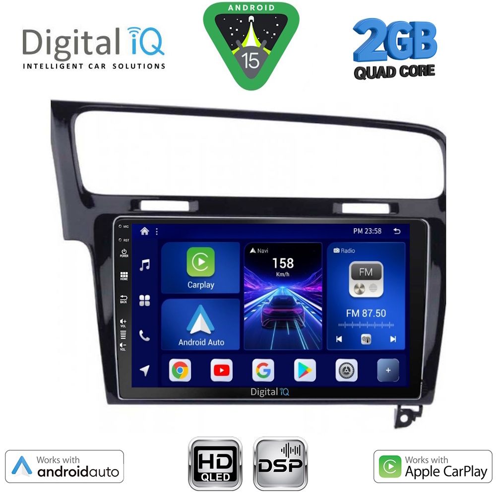 Βλησαρούλης Car Center - DIGITAL IQ BXC 3747BL_CPAA (10inc) MULTIMEDIA TABLET for VW GOLF 7 mod. 2013-2020