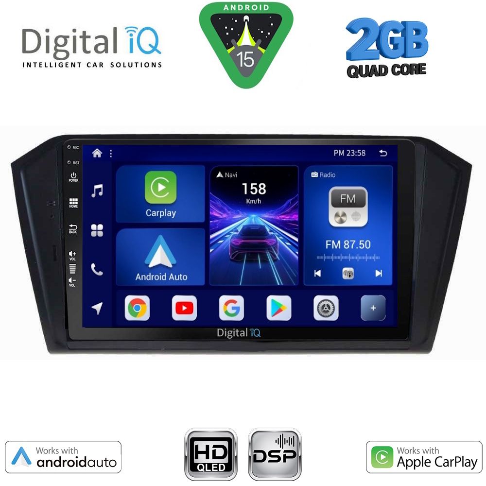 Βλησαρούλης Car Center - DIGITAL IQ BXC 3750_CPAA (10inc) MULTIMEDIA TABLET for VW PASSAT mod. 2016-2023