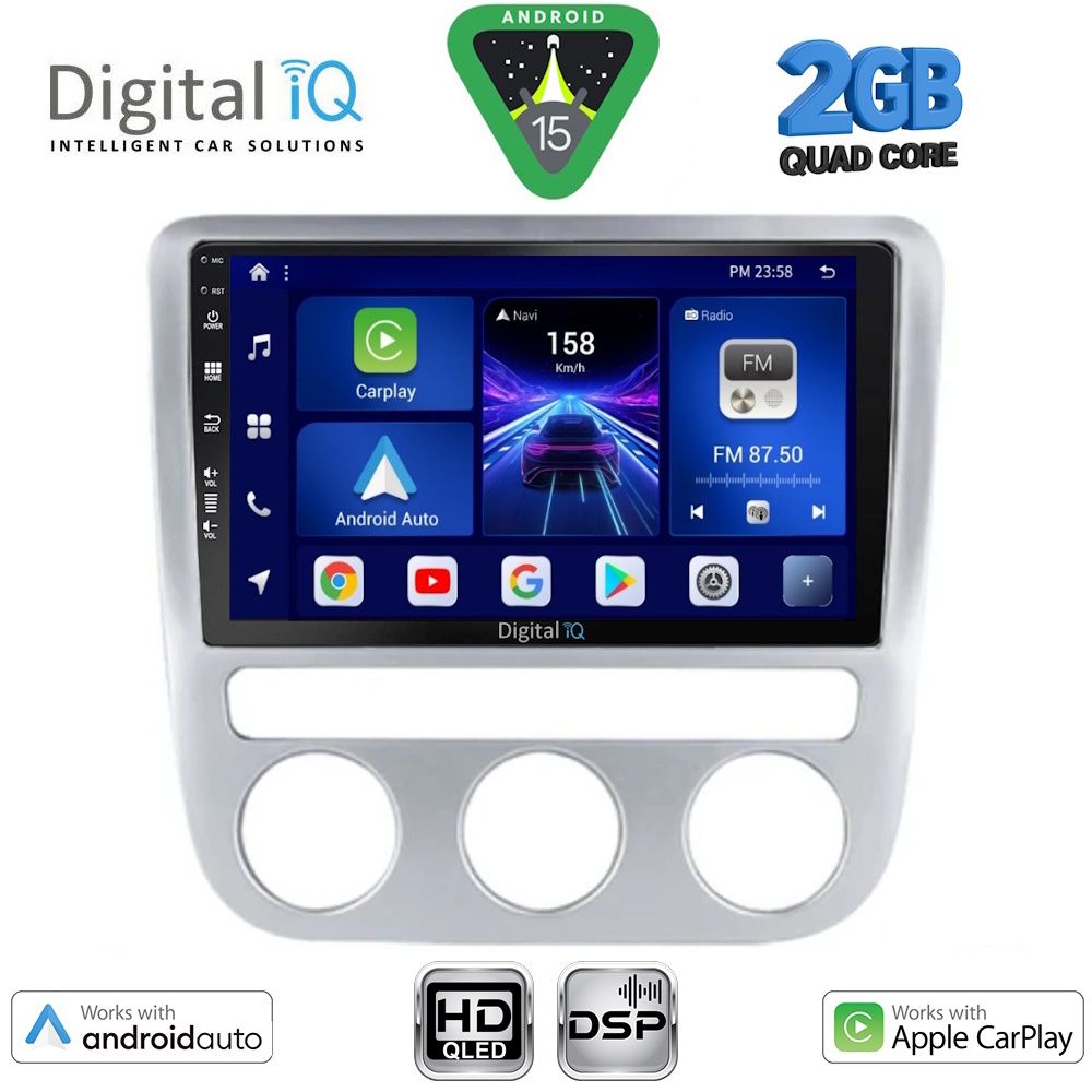 Βλησαρούλης Car Center - DIGITAL IQ BXC 3752_CPAA CLIMA (9inc) MULTIMEDIA TABLET for VW EOS mod. 2006-2016 - SCIROCCO mod. 2008-2010