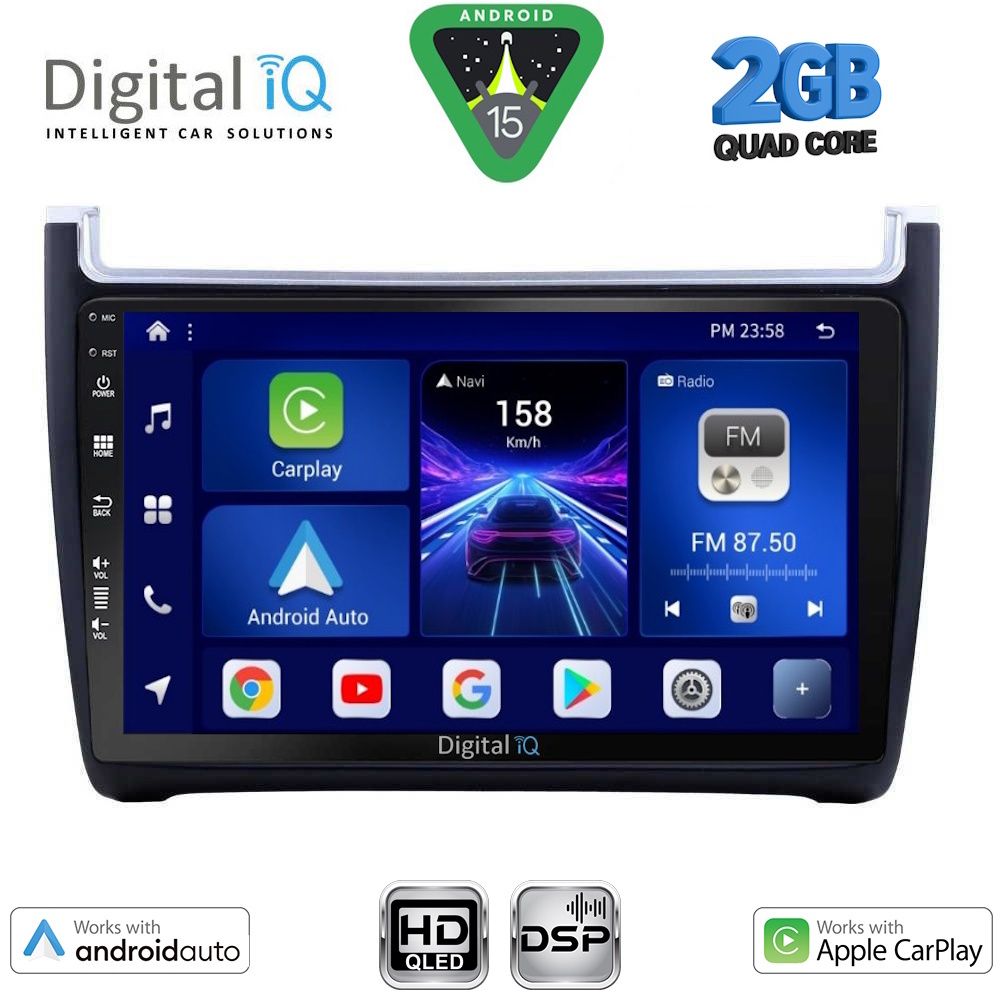 Βλησαρούλης Car Center - DIGITAL IQ BXC 3757_CPAA (9inc) MULTIMEDIA TABLET for VW POLO mod. 2014-2017