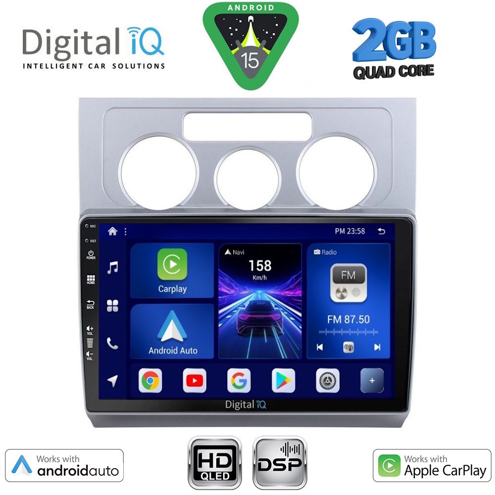 Βλησαρούλης Car Center - DIGITAL IQ BXC 3767_CPAA A/C (10inc) MULTIMEDIA TABLET for VW TOURAN mod. 2003-2010