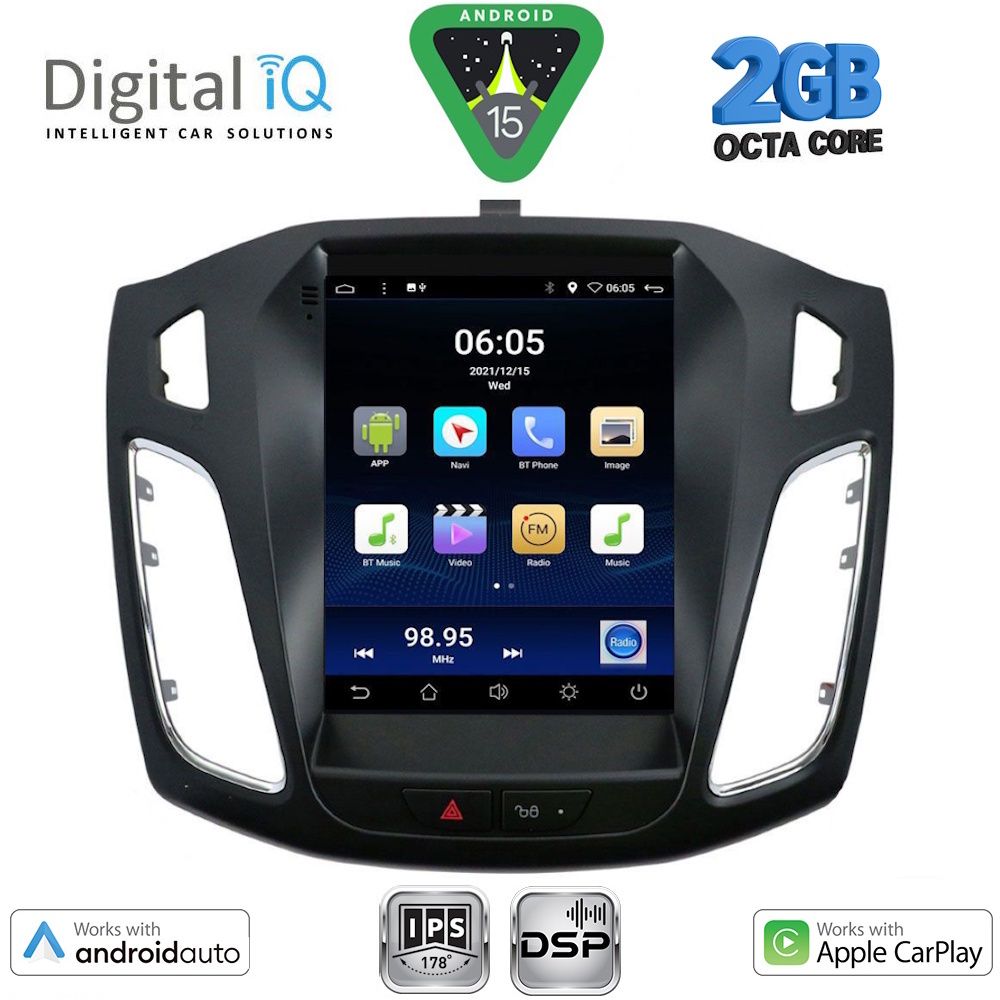 Βλησαρούλης Car Center - DIGITAL IQ BXF 5855_CPAA TESLA STYLE  for FORD FOCUS mod. 2011-2017