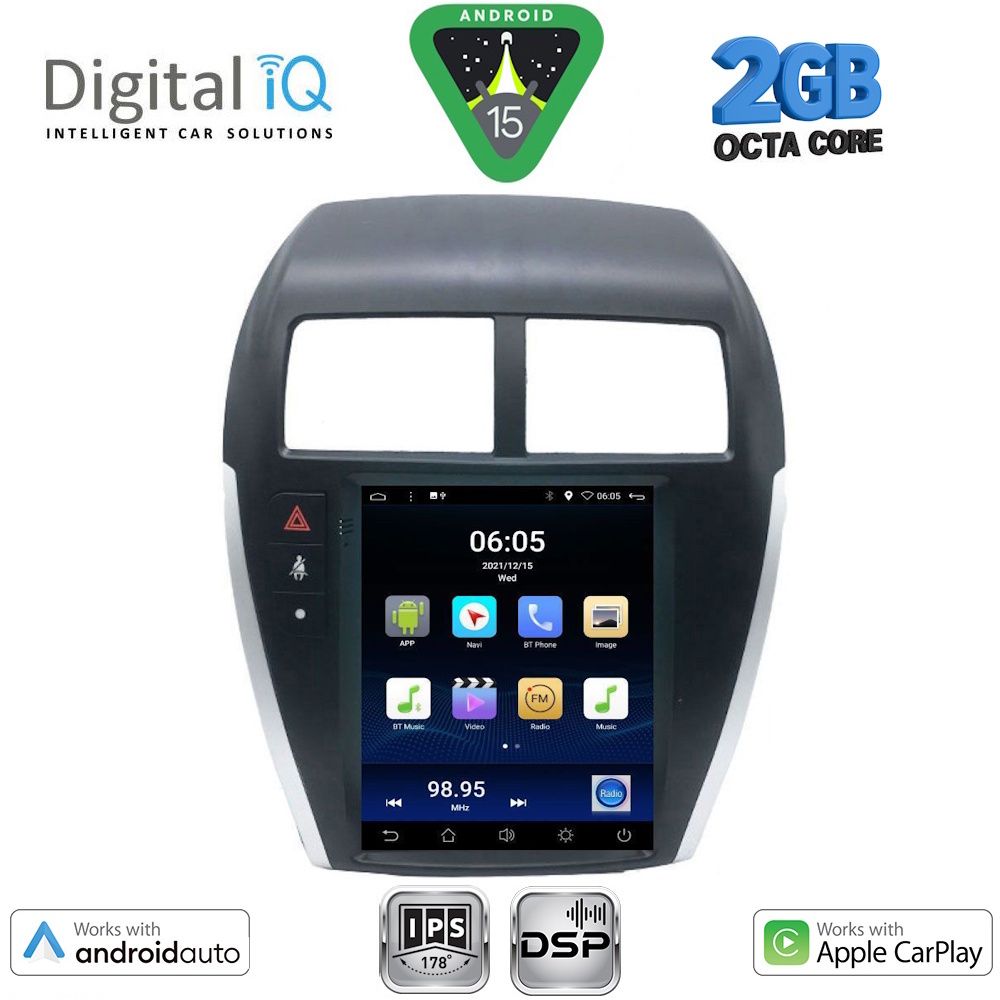 Βλησαρούλης Car Center - DIGITAL IQ BXF 5952_CPAA TESLA STYLE for MITSUBISHI ASX mod. 2009-2020