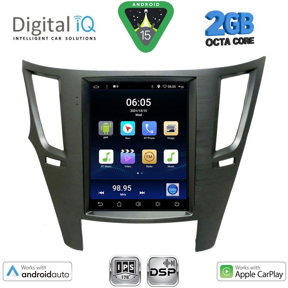 Βλησαρούλης Car Center - DIGITAL IQ BXF 5962_CPAA TESLA STYLE for SUBARU LEGACY – OUTBACK mod. 2009-2014