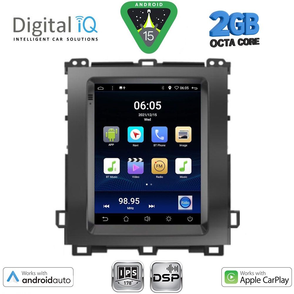 Βλησαρούλης Car Center - DIGITAL IQ BXF 5982_CPAA TESLA STYLE  for TOYOTA LANDCRUISER mod. 2003-2009