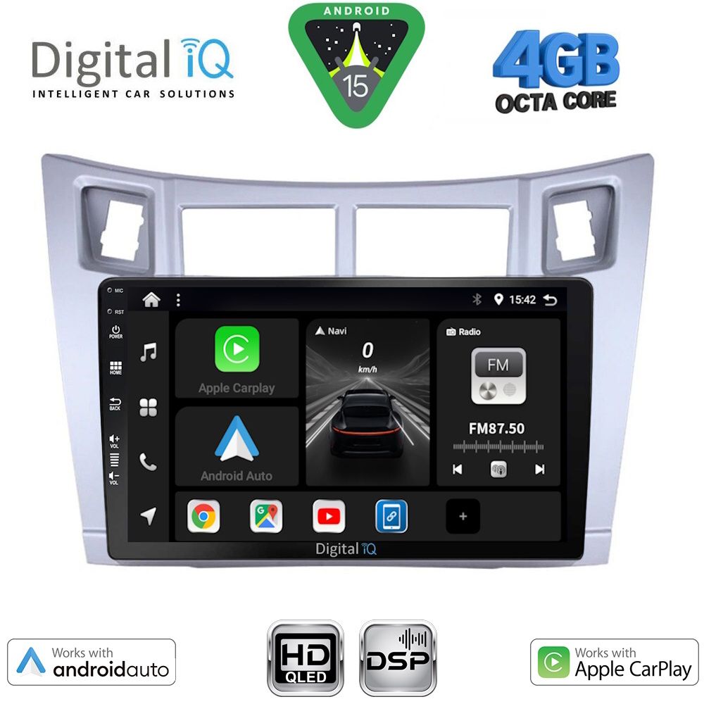 Βλησαρούλης Car Center - DIGITAL IQ BXF 6736SL_CPAA (9inc) MULTIMEDIA TABLET for TOYOTA YARIS mod. 2006-2011 (SILVER)