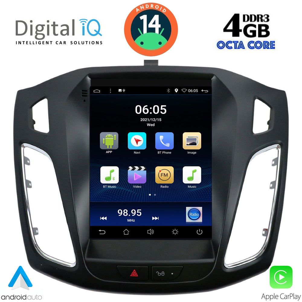 Βλησαρούλης Car Center - DIGITAL IQ BXF 6855_CPAA TESLA STYLE  for FORD FOCUS mod. 2011-2017