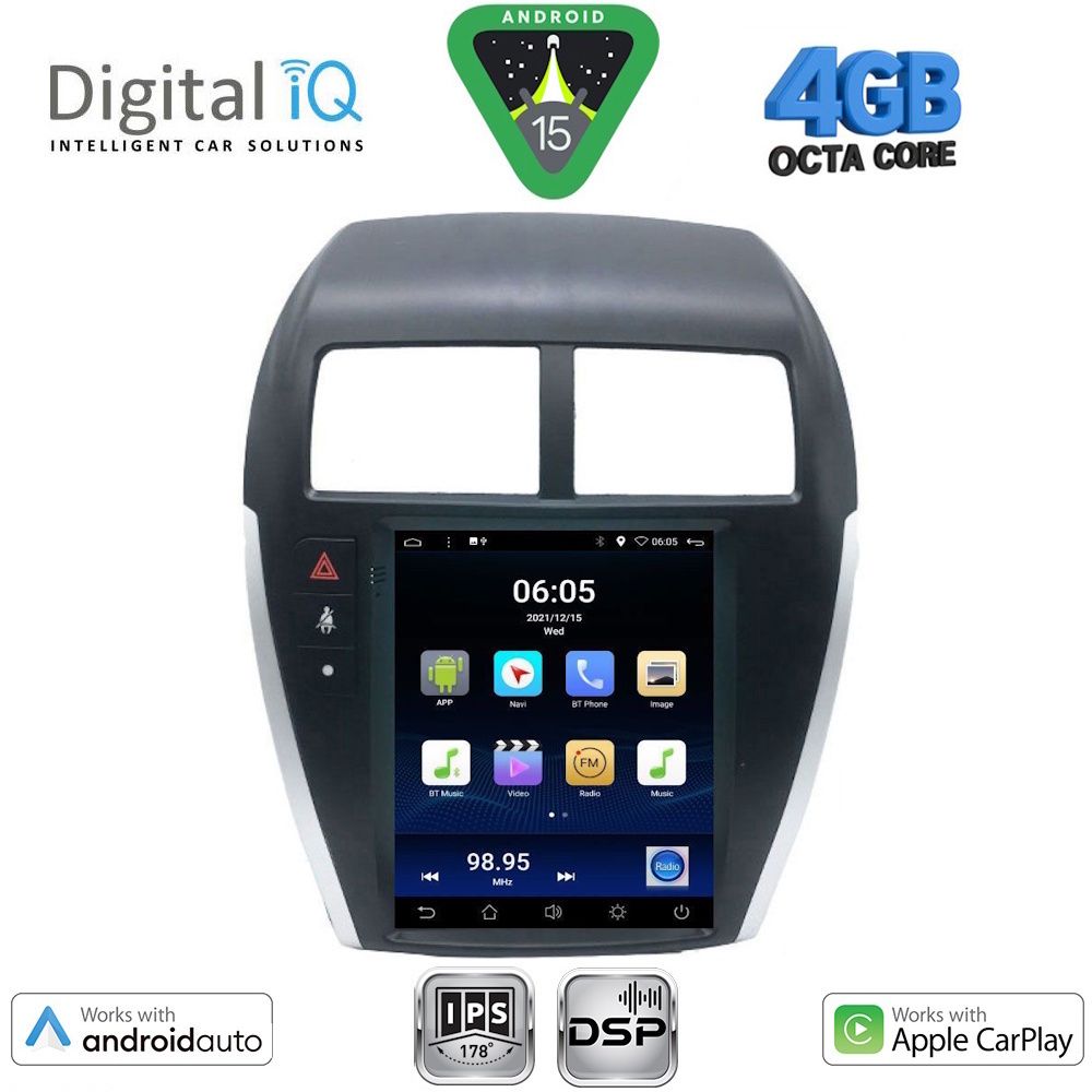 Βλησαρούλης Car Center - DIGITAL IQ BXF 6952_CPAA TESLA STYLE for MITSUBISHI ASX mod. 2009-2020