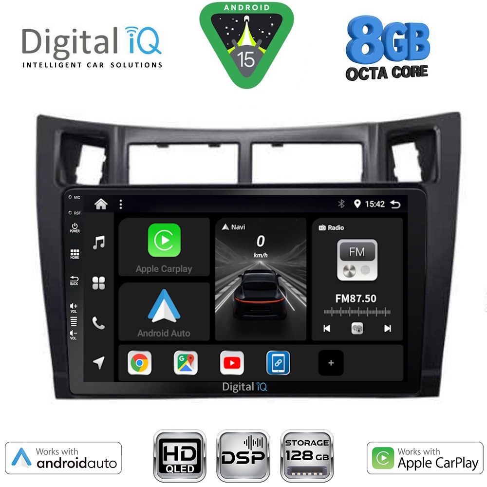 Βλησαρούλης Car Center - DIGITAL IQ BXF 7736BL_CPAA (9inc) MULTIMEDIA TABLET for TOYOTA YARIS mod. 2006-2011 (BLACK)