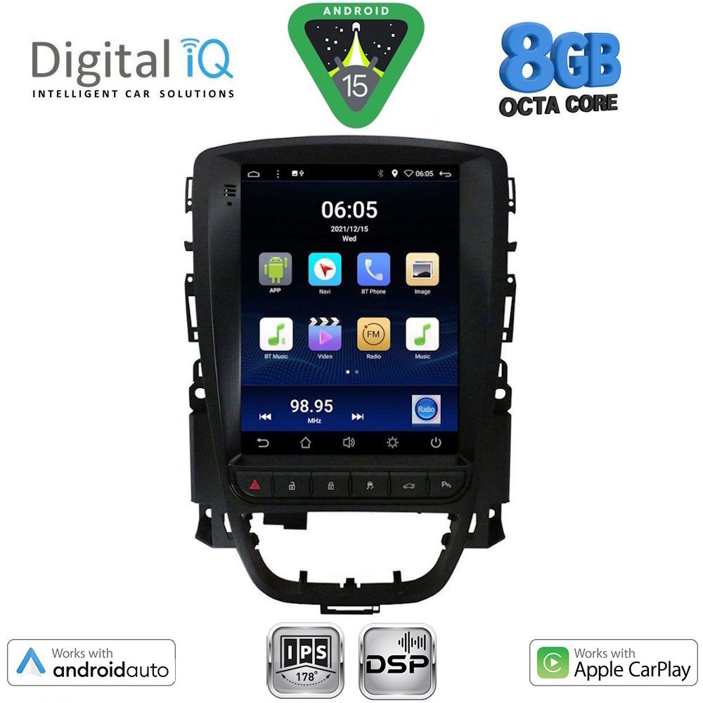 Βλησαρούλης Car Center - DIGITAL IQ BXF 7972_CPAA TESLA STYLE for OPEL ASTRA J mod. 2011-2016