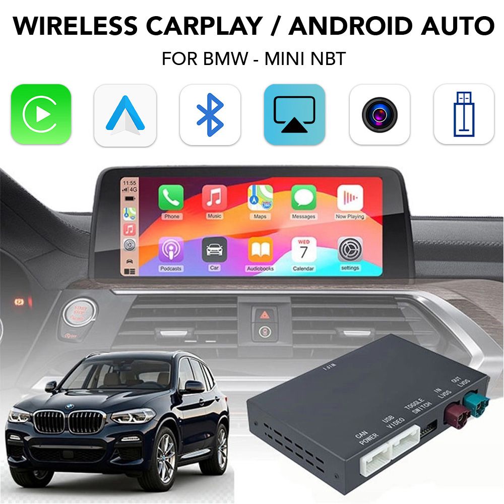 Βλησαρούλης Car Center - DIGITAL IQ BM 005W CPAA (WIRELESS CARPLAY / ANDROID AUTO BOX for BMW- MINI with NBT system - 2 cameras FRONT - REAR)