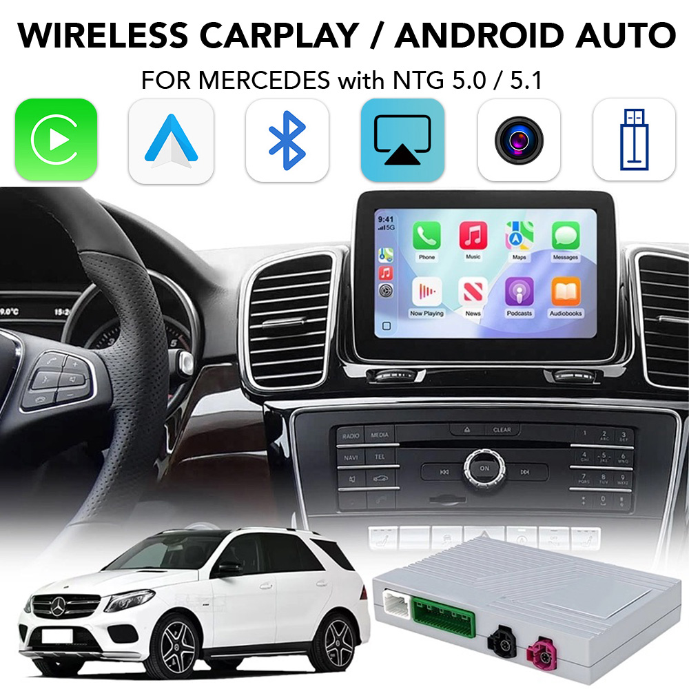 Βλησαρούλης Car Center - DIGITAL IQ BZ 503F CPAA (WIRELESS CARPLAY / ANDROID AUTO BOX for MERCEDES mod. 2014-2018 with NTG 5.0/5.1 with 2 CAMERAS)