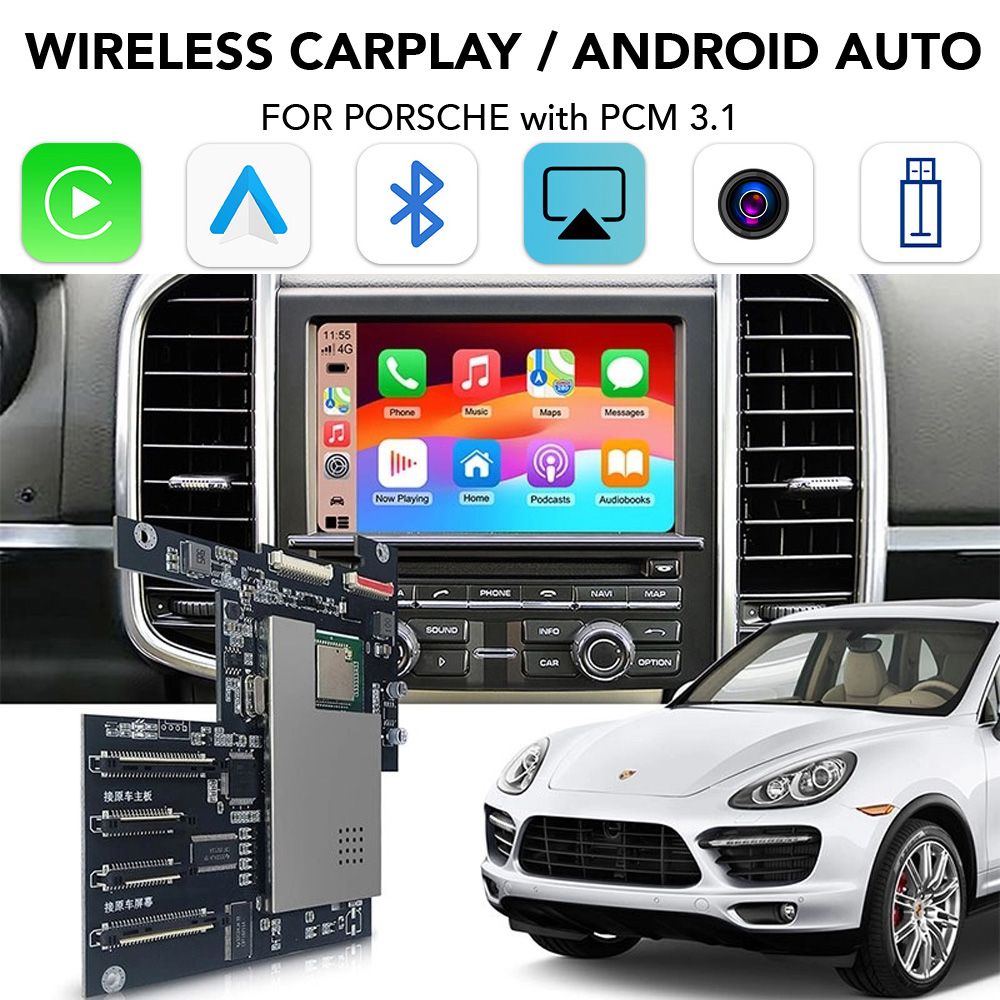 Βλησαρούλης Car Center - DIGITAL IQ PR 013W_CPA (WIRELESS CARPLAY / ANDROID AUTO BOX with 2 CAMERA IN for PORSCHE mod. 2010-2016 with PCM 3.1)