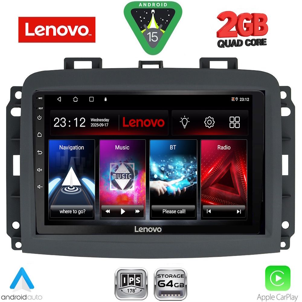 Βλησαρούλης Car Center - LENOVO LVD 2132_CPA (10inc) MULTIMEDIA TABLET for FIAT 500L mod. 2012-2024