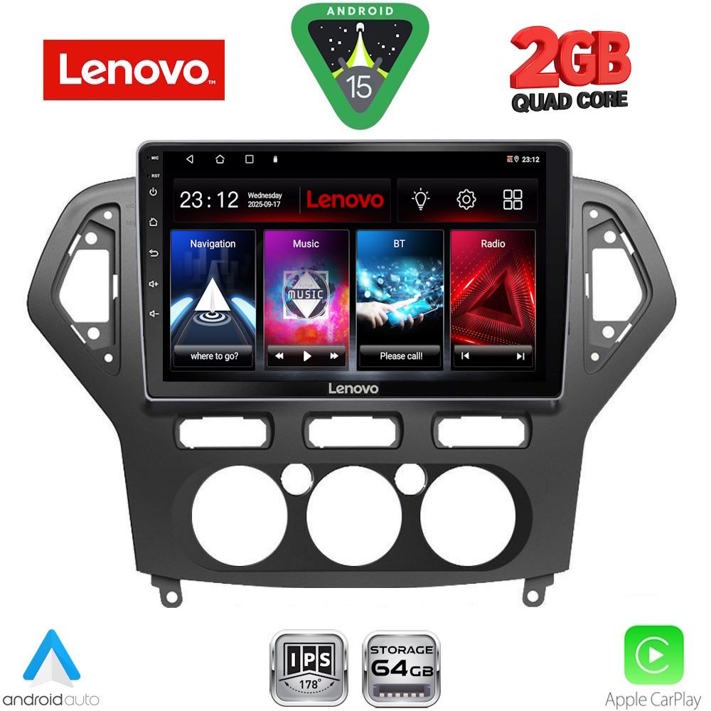 Βλησαρούλης Car Center - LENOVO LVD 2162_CPA A/C (10inc) MULTIMEDIA TABLET for FORD MONDEO mod. 2007-2011