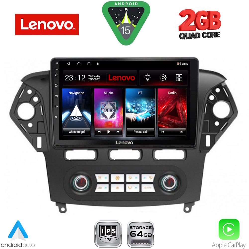 Βλησαρούλης Car Center - LENOVO LVD 2163_CPA CLIMA (10inc) MULTIMEDIA TABLET for FORD MONDEO mod. 2011-2013