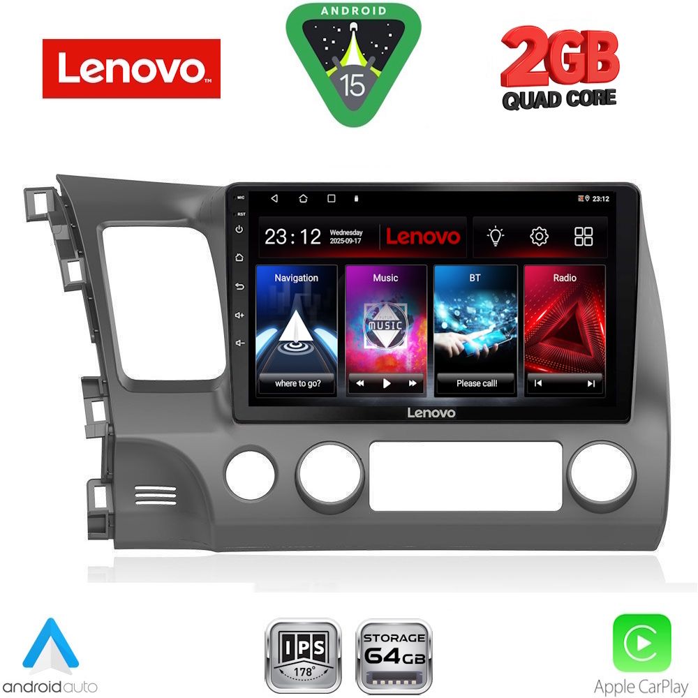 Βλησαρούλης Car Center - LENOVO LVD 2188_CPA (10inc) MULTIMEDIA TABLET for HONDA CIVIC 4D mod. 2006-2012