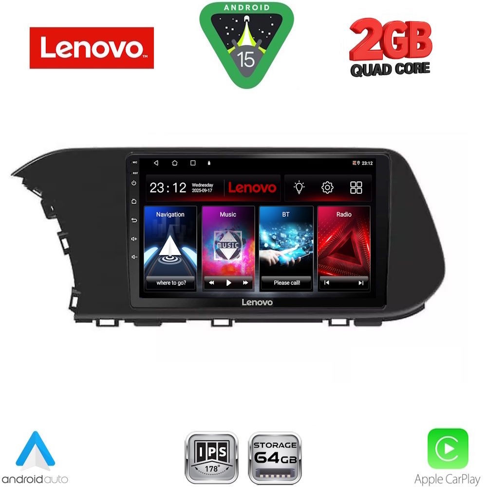 Βλησαρούλης Car Center - LENOVO LVD 2220_CPA (10inc) MULTIMEDIA TABLET for HYUNDAI i20 - BAYON mod. 2021-2026