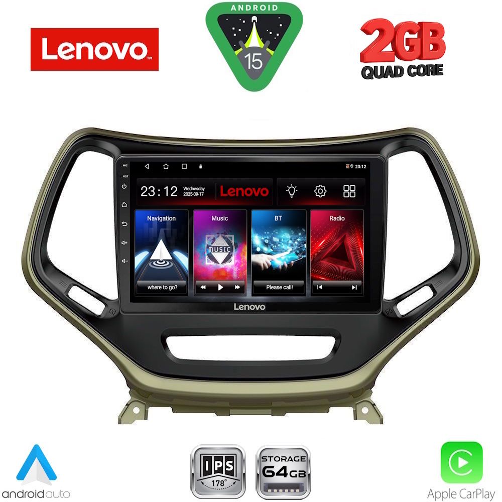 Βλησαρούλης Car Center - LENOVO LVD 2273_CPA (10inc) MULTIMEDIA TABLET for JEEP CHEROKEE mod. 2014-2024