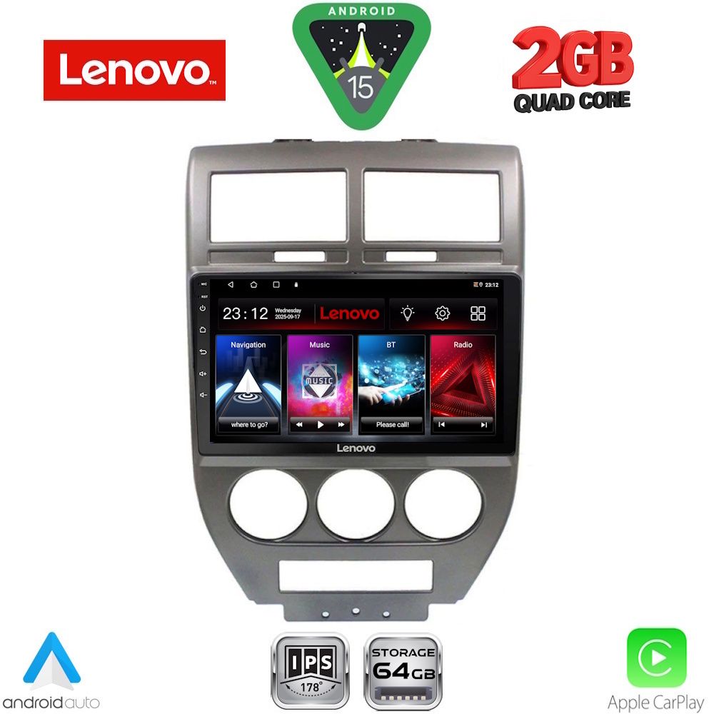 Βλησαρούλης Car Center - LENOVO LVD 2276_CPA (10inc) MULTIMEDIA TABLET for JEEP COMPASS - PATRIOT mod. 2007-2016