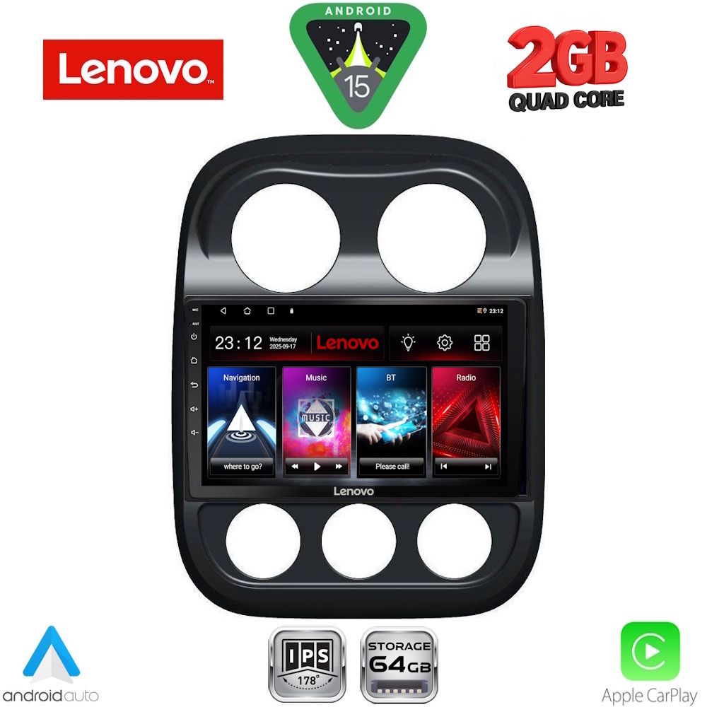 Βλησαρούλης Car Center - LENOVO LVD 2277_CPA (10inc) MULTIMEDIA TABLET for JEEP COMPASS - PATRIOT mod. 2007-2016