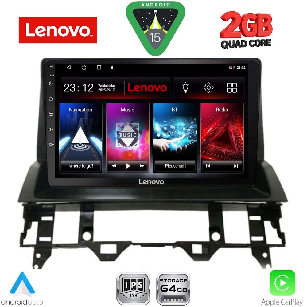 Βλησαρούλης Car Center - LENOVO LVD 2376_CPA DASH (10inc) MULTIMEDIA TABLET for MAZDA 6 mod. 2002-2008